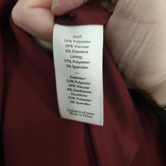 Elizabeth and James Burgundy Stitch Accent Mini Dress Size 4 Small Sleeveless - Picture 7 of 7